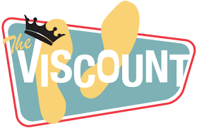 logo of two feet in a sign that says Viscount